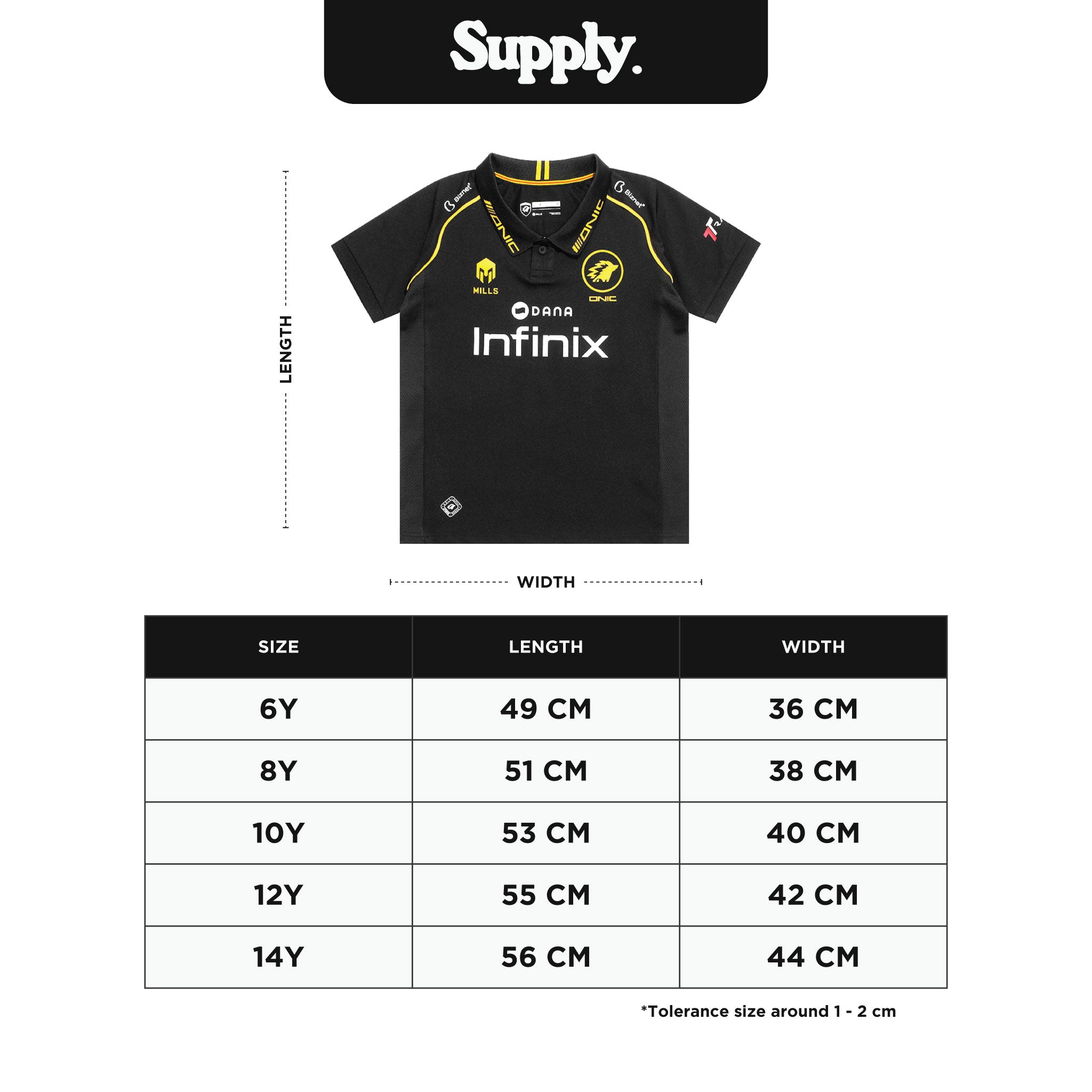 Onic Supply - Jersey The Pavement Onic Kids Away - Black