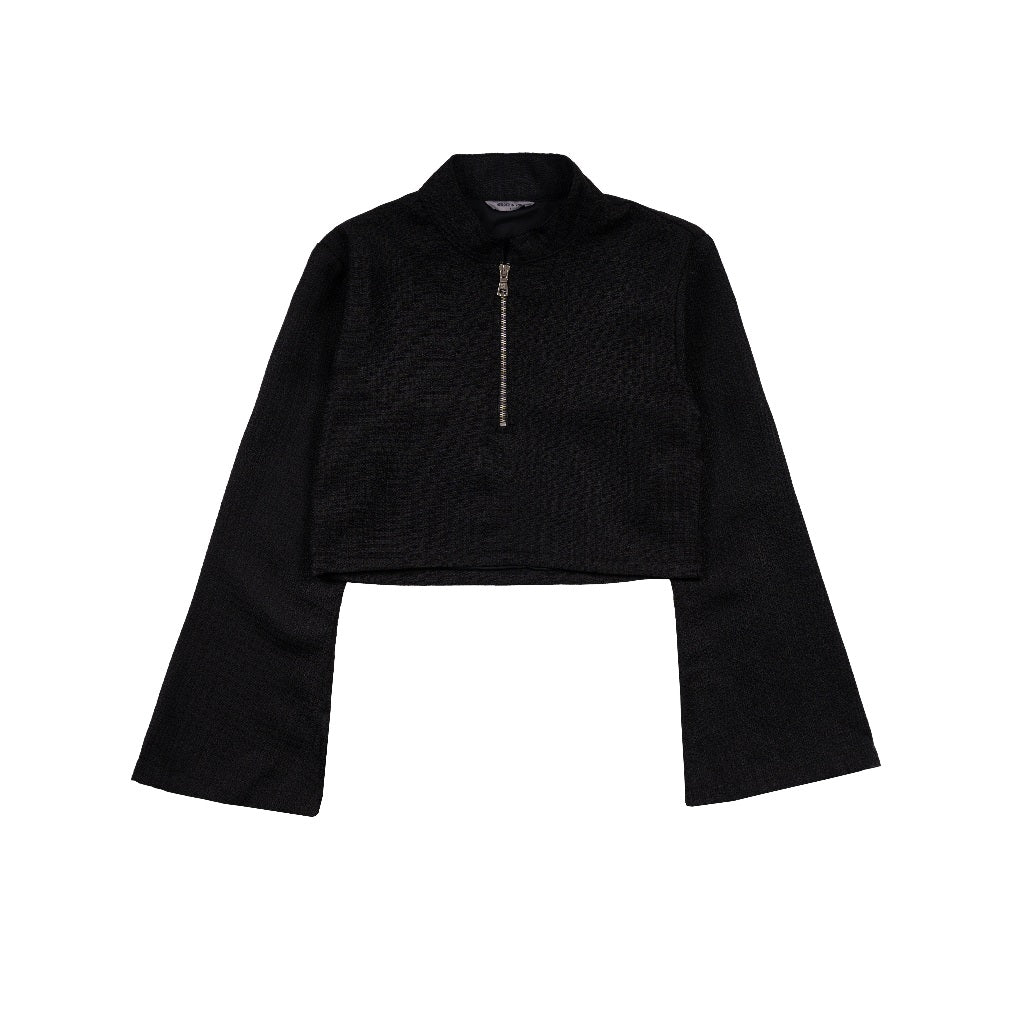 Tweed Flare Crop Jacket